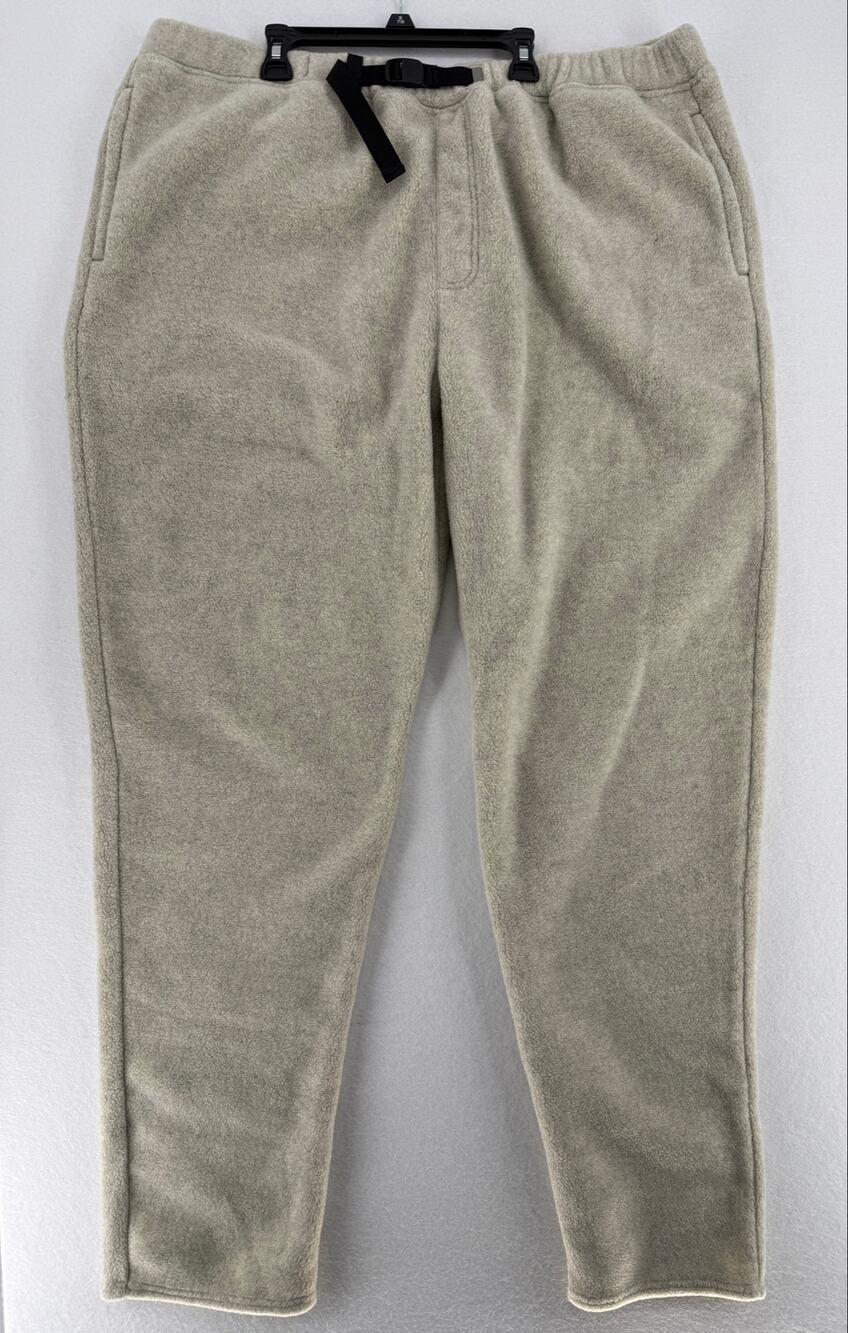Patagonia Synchilla Snap-T Fleece Pants Mens XXL Oatmeal Buckle Belt